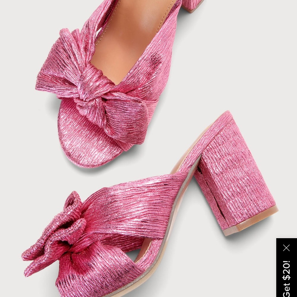 Dorothea Pink Knotted High Heel Sandals